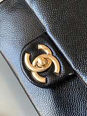 Chanel Mini Flap Bag Grained Shiny Calfskin Gold Tone Metal Black - 13x17.5x6cm - 3