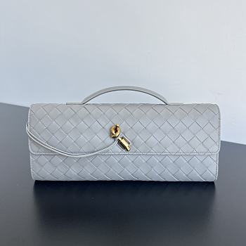 Bottega Veneta Andiamo Clutch Bag In Gray - 31x13x3cm