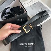 YSL Monogram Buckle Belt Black 3cm - 1