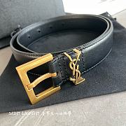 YSL Monogram Buckle Belt Black 3cm - 5