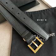 YSL Monogram Buckle Belt Black 3cm - 4