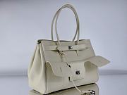 Balenciaga Bel Air Medium Carry All Bag in Soya Smooth Calfskin Aged Silver - 37x26x17cm - 4