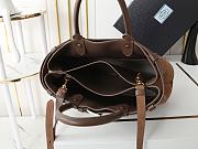 Prada Medium Buckle Suede Bag With Belt Brown - 32x23x11cm - 6