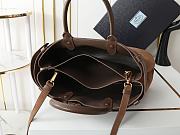 Prada Large Buckle Suede Bag With Belt Brown - 37.5x27.5x14cm - 6