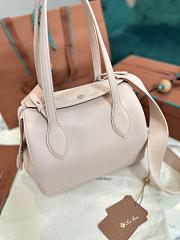 Loro Piana Sesia Happy Day Leather Tote Bag Light Pink - 25x16x21cm - 3