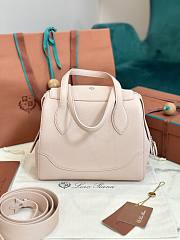 Loro Piana Sesia Happy Day Leather Tote Bag Light Pink - 25x16x21cm - 4