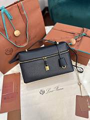 Loro Piana Extra Bag L27 Calfskin Black W1B4 - 27x16x10cm - 6