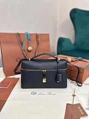 Loro Piana Extra Bag L27 Calfskin Black W1B4 - 27x16x10cm - 5