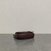 Loro Piana Small Ghiera Bag Smooth Calfskin Burgundy B4AX - 23x16x8cm - 3