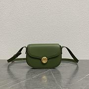 Loro Piana Small Ghiera Bag Smooth Calfskin Dark Green B4AX - 23x16x8cm - 6