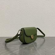 Loro Piana Small Ghiera Bag Smooth Calfskin Dark Green B4AX - 23x16x8cm - 2