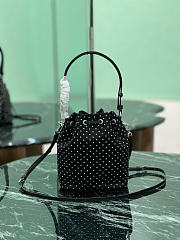 Prada Re Nylon Mini Bag With Studs Black - 19.5x15.5x10cm - 6