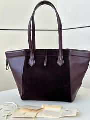 Fendi Origami Medium Transformable Dark Purple Suede And Leather Mini Bag - 27x27x16.5cm - 4