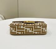 Fendi Baguette Mini Beige FF Jacquard Fabric Bag - 20x13x5cm - 2