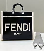 Fendi Sunshine Medium Black White Bag - 35x31x17cm - 1