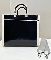 Fendi Sunshine Medium Black White Bag - 35x31x17cm - 4