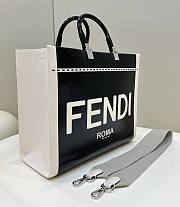 Fendi Sunshine Medium Black White Bag - 35x31x17cm - 2