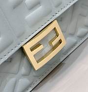 Fendi Wallet On Chain Baguette Light Blue Nappa Leather Wallet With FF Motif - 21x11.5x5cm - 5