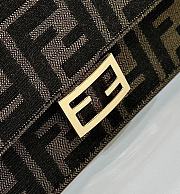 Fendi Wallet On Chain Baguette Brown FF Fabric Wallet - 21x11.5x5cm - 4