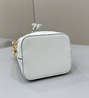 Fendi Mon Tresor White Leather Mini Bag With FF Motif - 18x14x12cm - 6