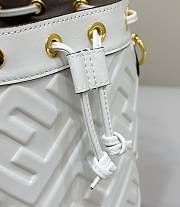 Fendi Mon Tresor White Leather Mini Bag With FF Motif - 18x14x12cm - 4