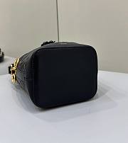 Fendi Mon Tresor Black Leather Mini Bag With FF Motif - 18x14x12cm - 3