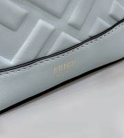 Fendi Mon Tresor Light Blue Leather Mini Bag With FF Motif - 18x14x12cm - 6