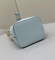 Fendi Mon Tresor Light Blue Leather Mini Bag With FF Motif - 18x14x12cm - 4