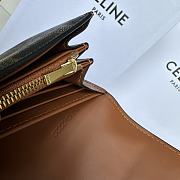 Celine Large Triomphe Wallet In Canvas and Calfskin Brown - 19x10x3cm - 6