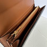 Celine Large Triomphe Wallet In Canvas and Calfskin Brown - 19x10x3cm - 5