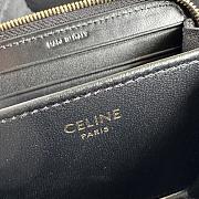 Celine Compact Zipped Wallet Cuir Triomphe In Smooth Calfskin Black - 11x8.5x2cm - 5