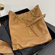 YSL Jamie Pochon In Lambskin Brown - 34x26x2cm - 6