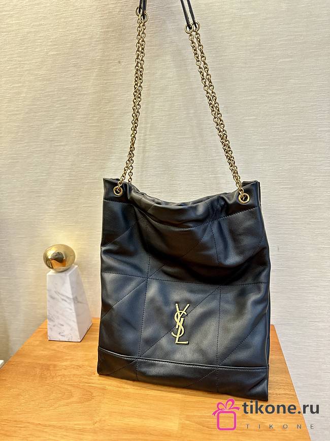 YSL Jamie Pochon In Lambskin Black - 34x26x2cm - 1