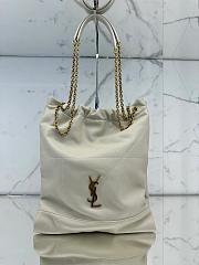 YSL Jamie Pochon In Lambskin White - 34x26x2cm - 1