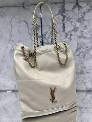 YSL Jamie Pochon In Lambskin White - 34x26x2cm - 6