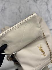 YSL Jamie Pochon In Lambskin White - 34x26x2cm - 5