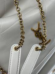 YSL Jamie Pochon In Lambskin White - 34x26x2cm - 3