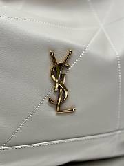 YSL Jamie Pochon In Lambskin White - 34x26x2cm - 4