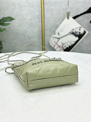 Chanel 22 Mini Bag Avocado Calfskin Silver Metal - 20x19x6cm - 6