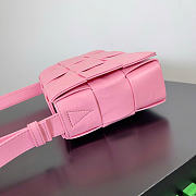 Bottega Veneta Cassette Intreccio Leather Pink - 23x15x5cm - 4