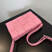 Bottega Veneta Cassette Intreccio Leather Pink - 23x15x5cm - 3