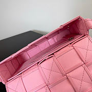 Bottega Veneta Cassette Intreccio Leather Pink - 23x15x5cm - 5