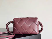 Bottega Veneta Small Cassette Camera Bag Burgundy - 22x14.5x7.5cm - 1