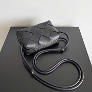 Bottega Veneta Small Cassette Camera Bag Black - 22x14.5x7.5cm - 5