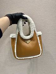 Prada Shearling Mini Bag Cognac - 18x15.5x10cm - 6