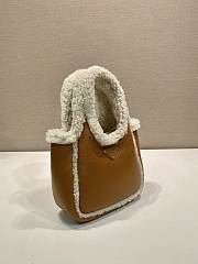 Prada Shearling Mini Bag Cognac - 18x15.5x10cm - 3