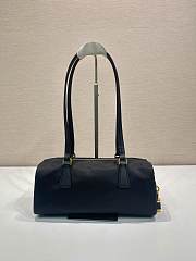 Prada Re Nylon And Leather Medium Top Handle Bag With Padlock Black - 29x12.5x10cm - 6