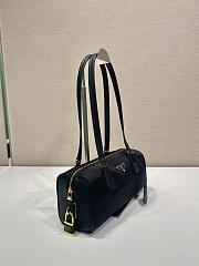 Prada Re Nylon And Leather Medium Top Handle Bag With Padlock Black - 29x12.5x10cm - 2