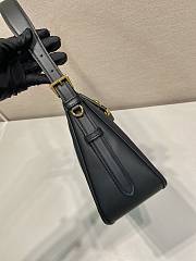 Prada Aimee Large Re Nylon And Leather Shoulder Bag With Padlock Black - 34x19.5x10cm - 4