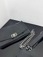 Balenciaga BB Soft Large Flap Bag Peach Calfskin Black Silver Hardware - 36x23.8x3cm - 5